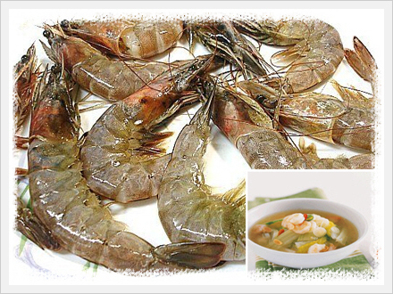 Raw Head On Shell On White Shrimp Made in Korea